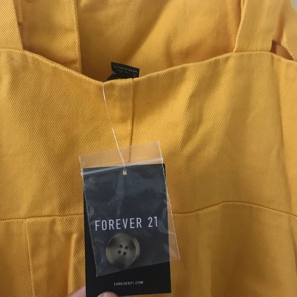 Forever 21 Yellow Asymmetrical Shift Dress - Picture 2 of 3